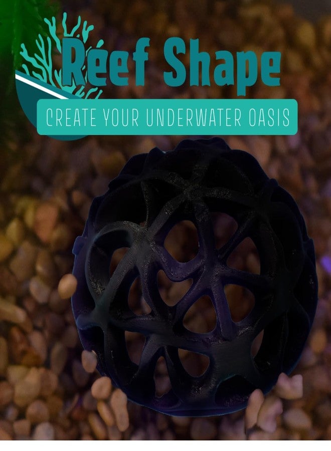 Chatelet REEFSHAPE - Dome Fish or Shrimp Aquarium Hideout | Aquarium Reef Decor & Viewing Dome | Made in USA (Small, Black) - Image 5